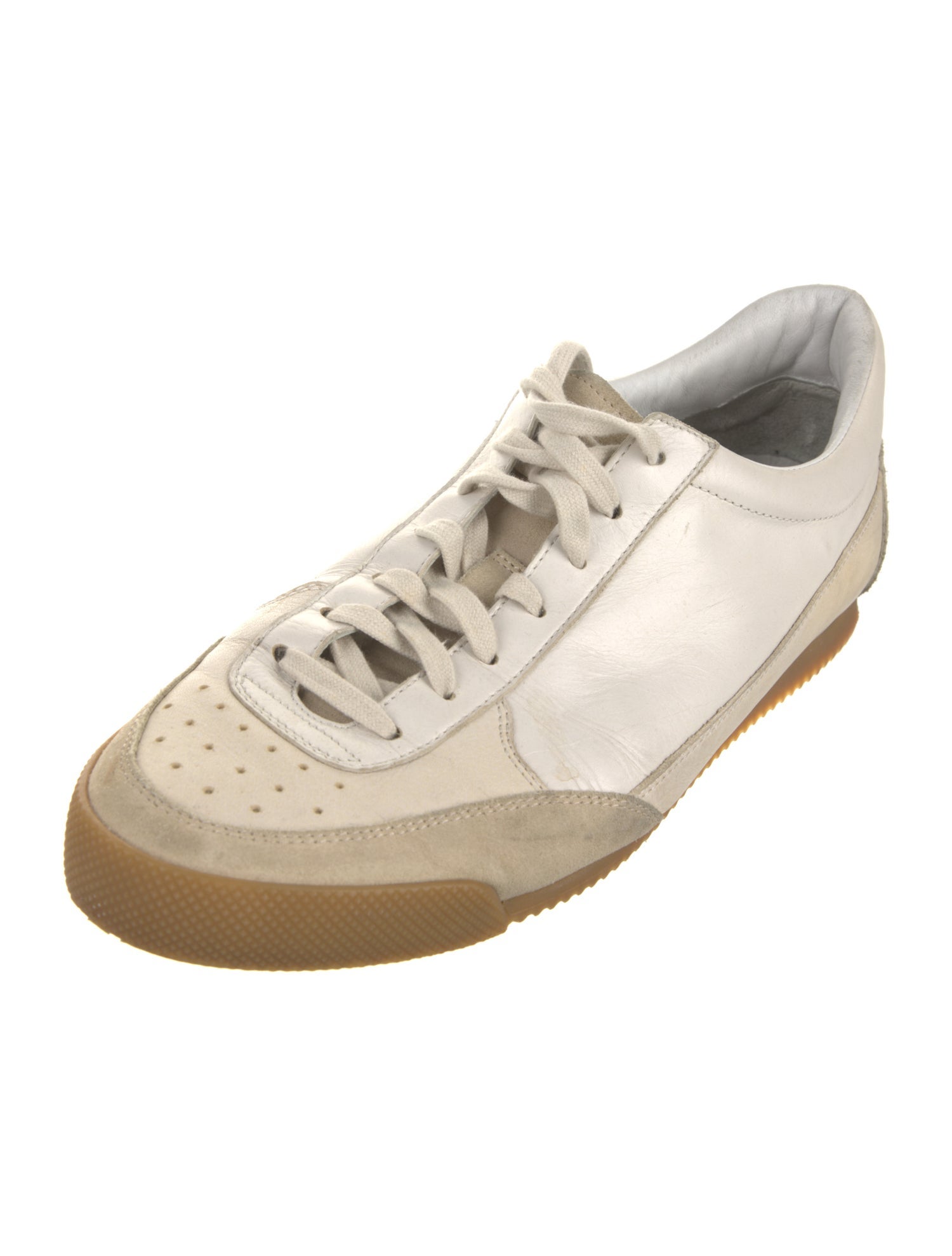 Burberry Nova Check Pattern Leather Sneakers